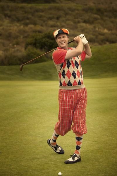 Will Ferrell choosing a blend of flashy and conservative golf attire in a looks as timeless as his comedy