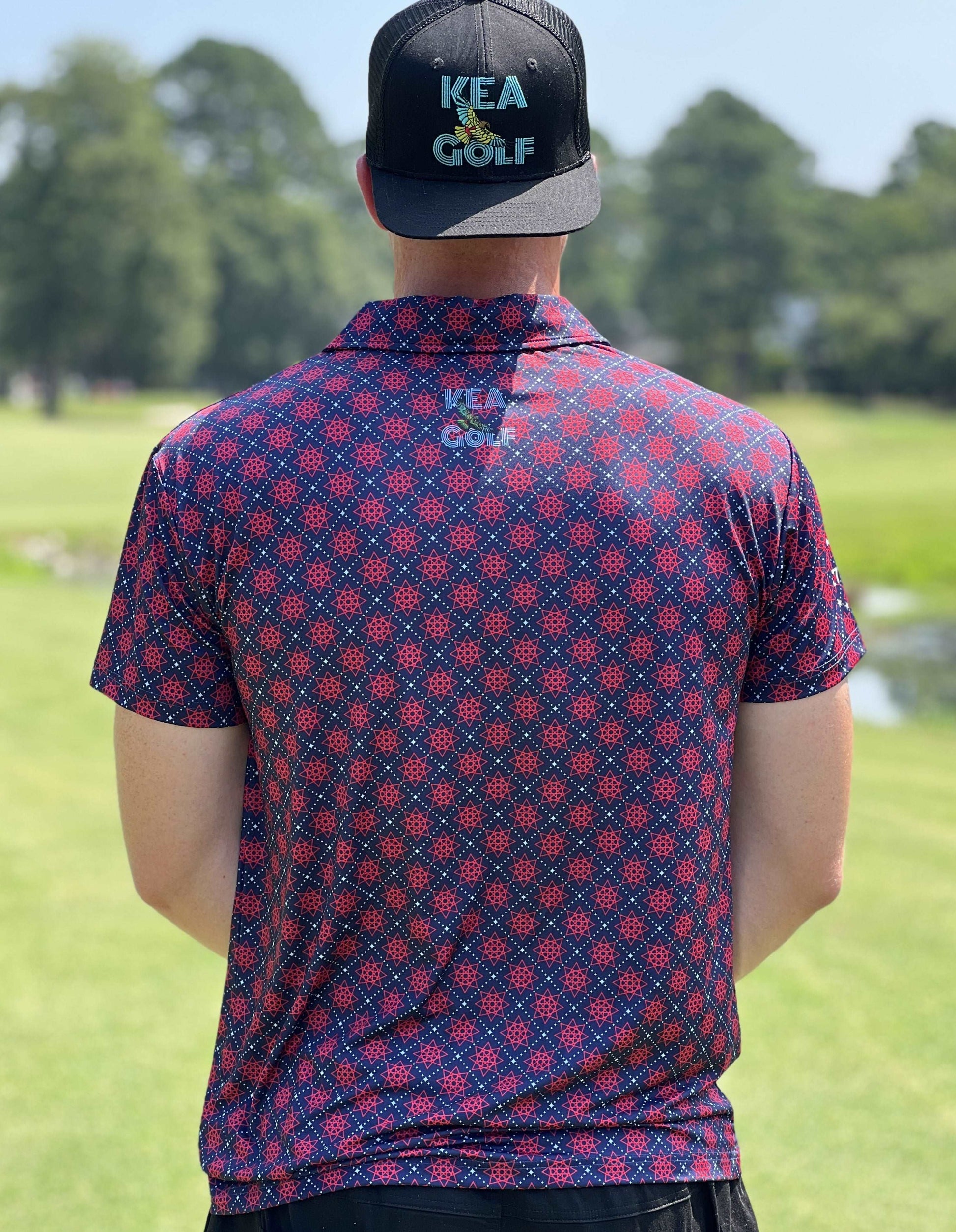 Patriotic Red, White, and blue golf shirt. american golf shirt, red golf polo, blue golf polo. cheap golf shirts