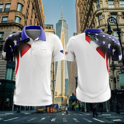 Men's Golf Shirt "Carolina Liberty" by KEA Golf. american flag golf polo. patriotic golf shirt. 