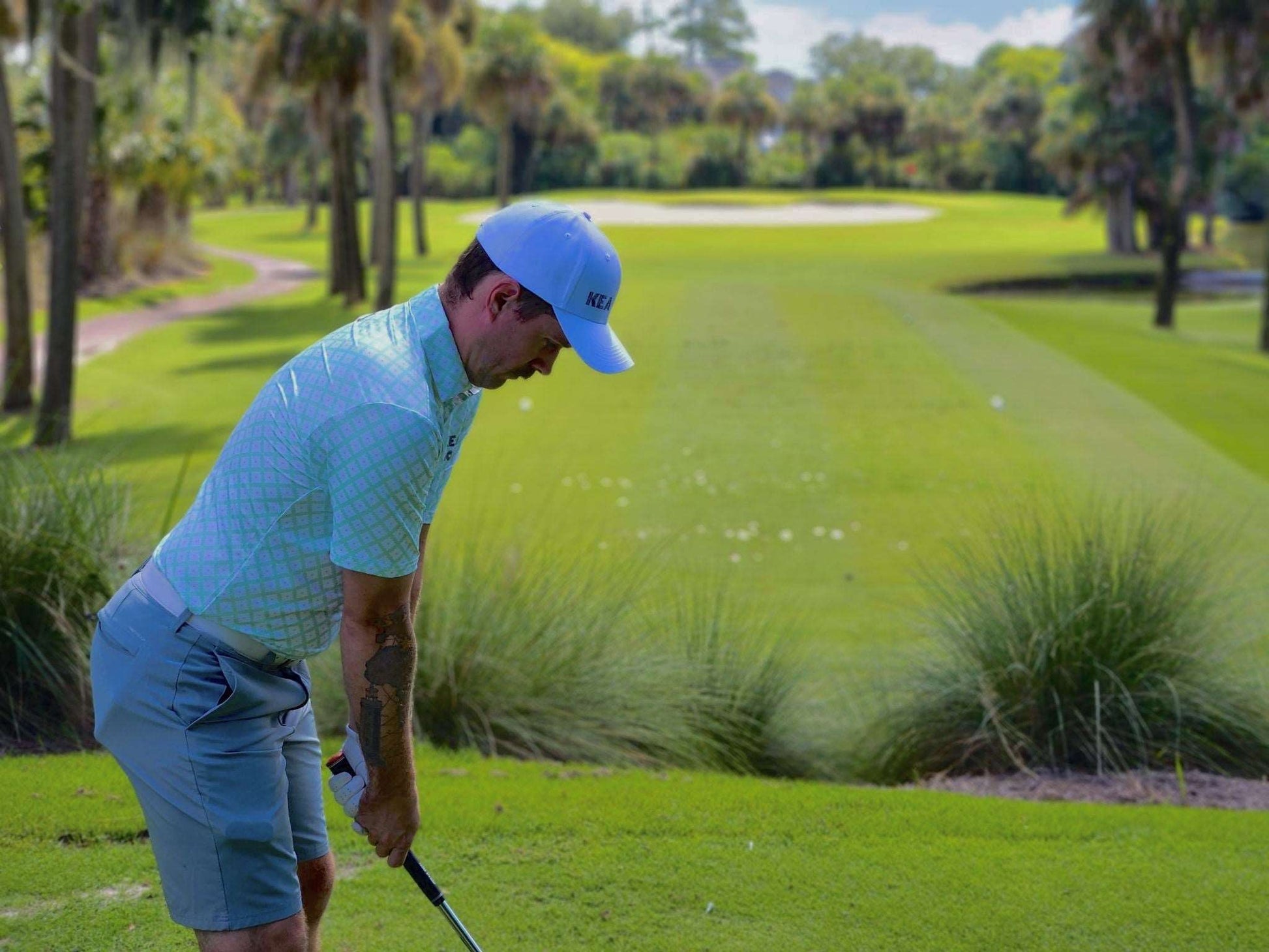 White and Seafoam Green golf shirt. green golf shirt. white golf polo. cheap golf polos. cheap golf shirts for men