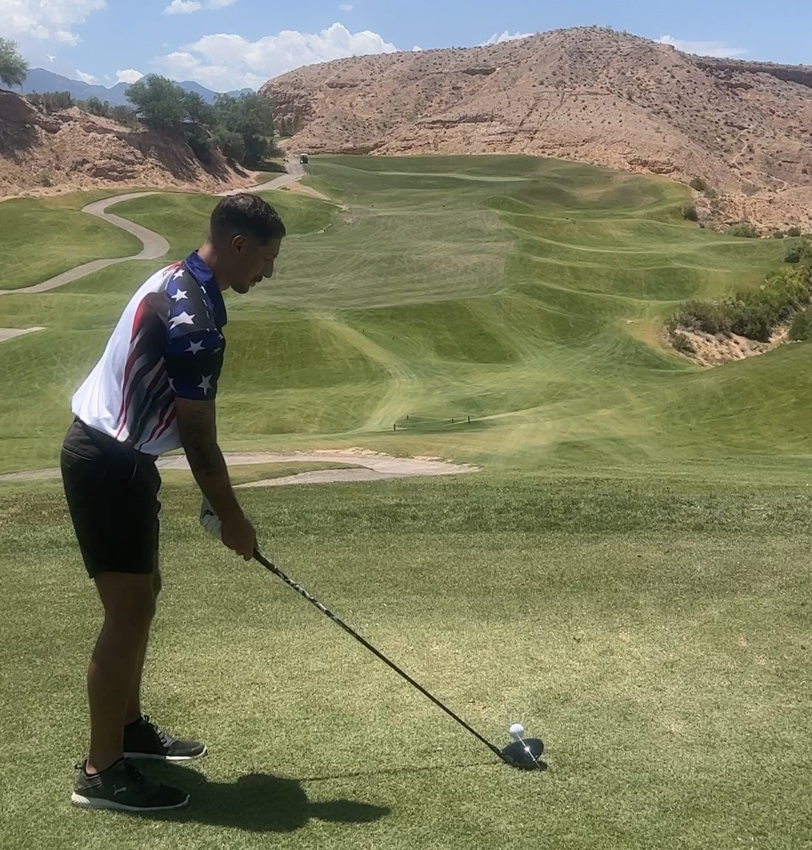 American flag golf shirt. patriotic golf shirt. kea golf. custom golf shirts