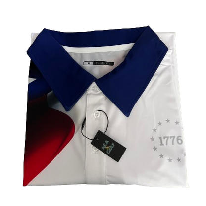 Men's Golf Shirt "Carolina Liberty" by KEA Golf. american flag golf polo. patriotic golf shirt. 
