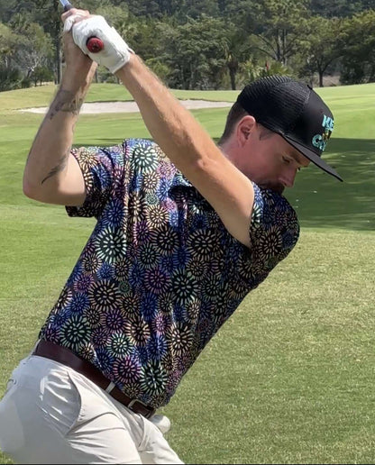 KEA Golf Men's Athletic Fit Golf Shirt "Dandelion Drive"