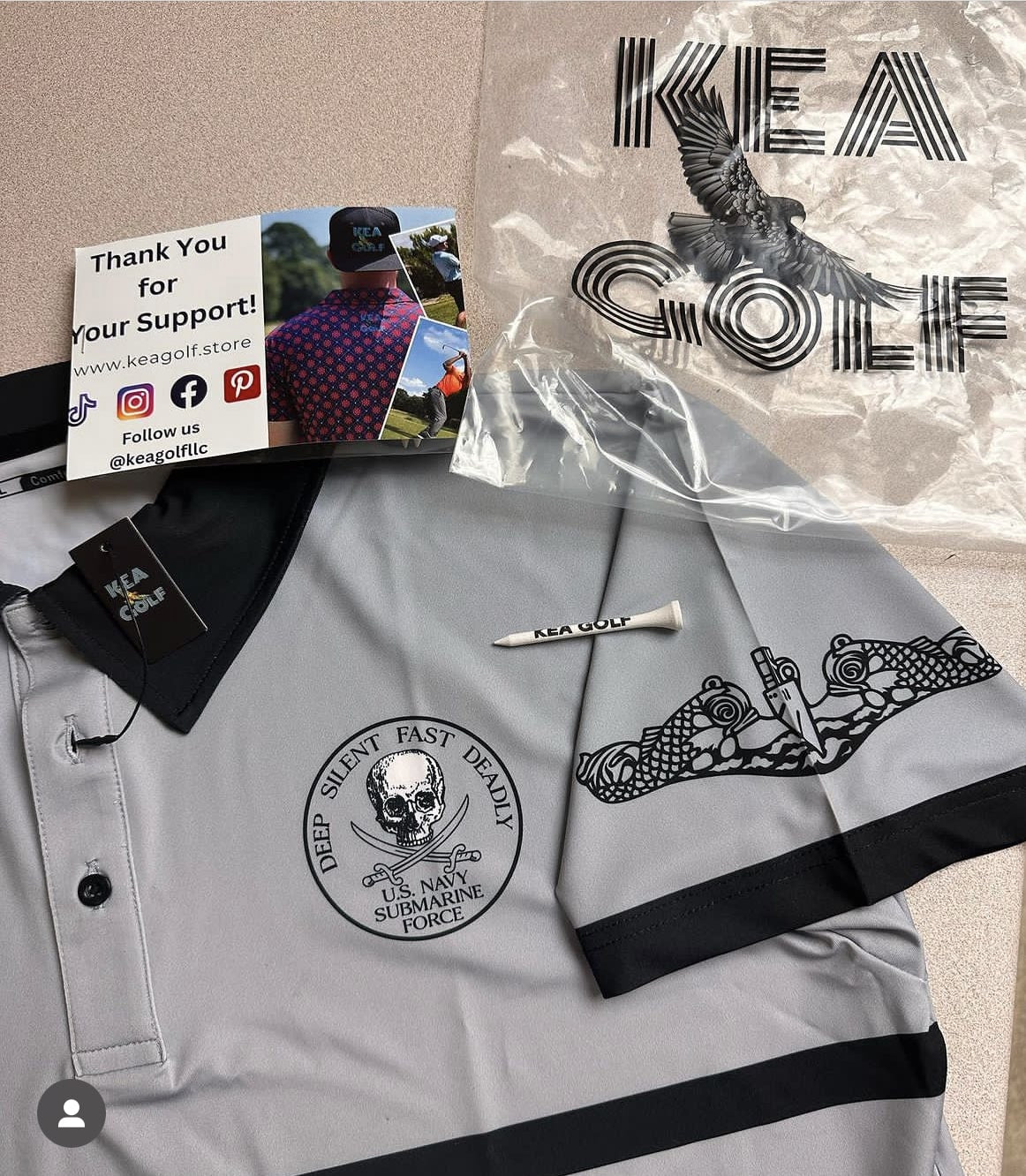 Customer photo of Silent Service golf shirt by KEA Golf