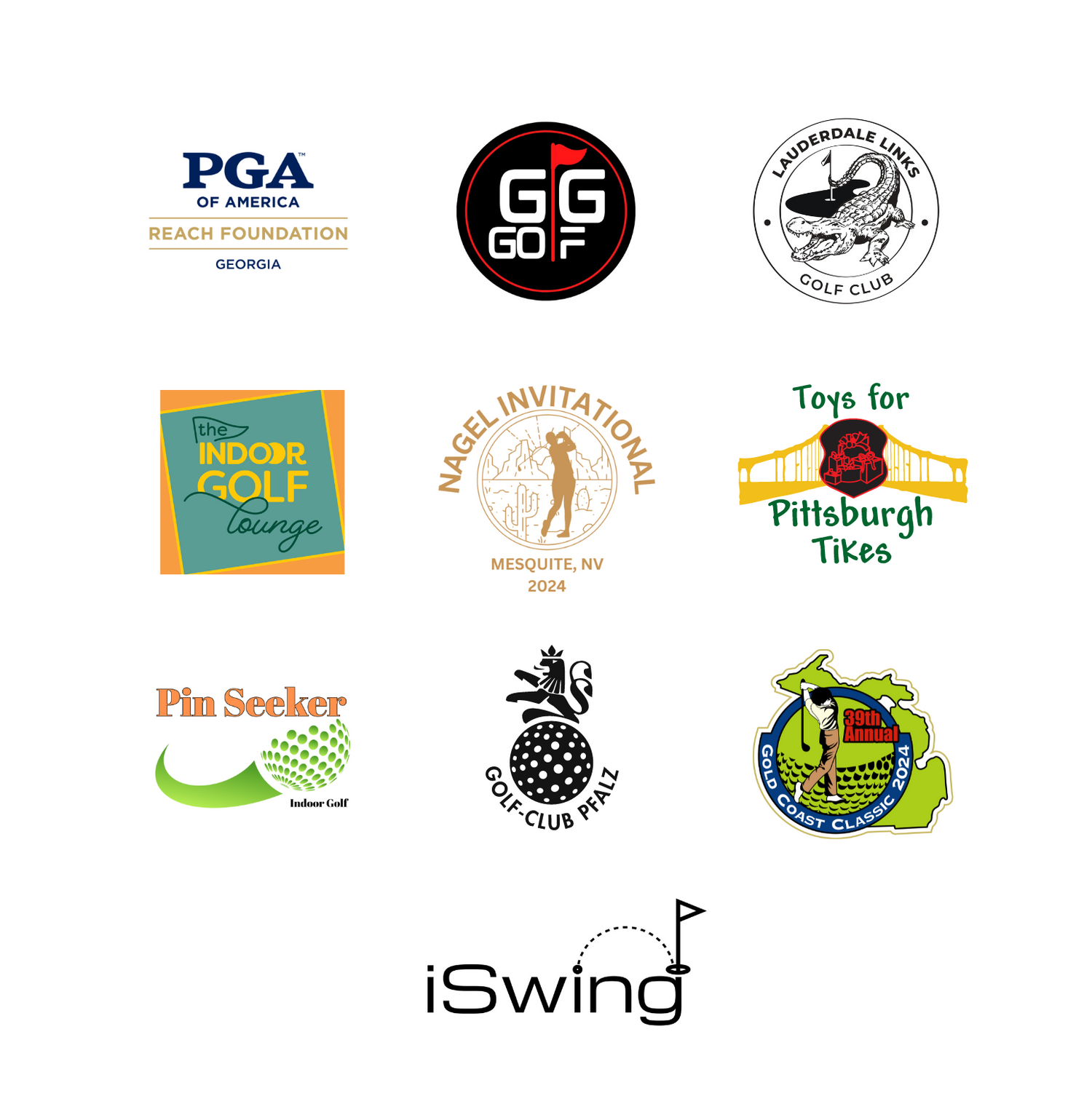 KEA Golf current clients include, PGA REACH Georgia, Pinseeker Indoor Golf, Indoor Golf Lounge, Lauderdale Links Golf Club, GG Golf, Nagel Golf Invitational, Golf Club Pfalz, Toys for Tikes Pittsburgh, and Gold Coast Classic 